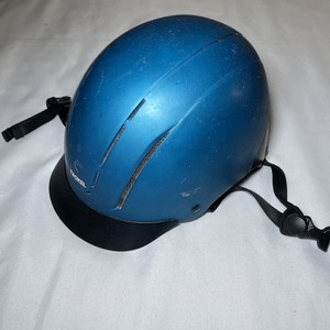 Troxel Spirit Equestrian Helmet Sz S Low Profile Riding DialFit Blue Flip Fold