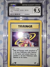 Sabrina 20/132 1. Auflage Pokémon Gym Challenge HoloRare CGC Mint+ 9,5 WOTC Vintage