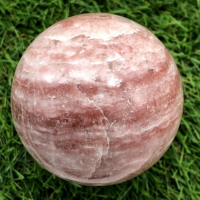 Natural Rose Calcite Stone Of Compassion Heart  Healing Emotional Balance .402 G