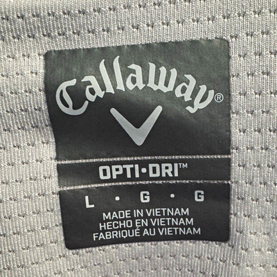 Callaway Opti-Dri Men s Moisture Wicking Golf Polo Shirt Gray L Short Sleeve