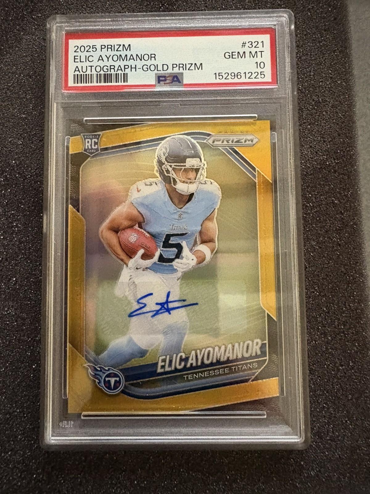 Elic Ayomanor Panini Prizm #321 Autograph-Gold