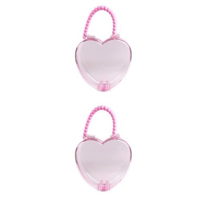 2 Pcs Aufbewahrungsbox Kunststoff Schmucketui Mini-Aufbewahrungsboxen