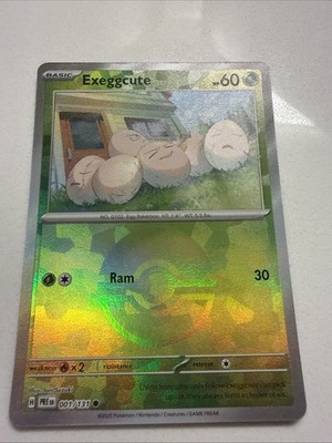 Pokémon Exeggcute TCG Reverse Holo Pokeball Prismatic Evolutions Card 001/131