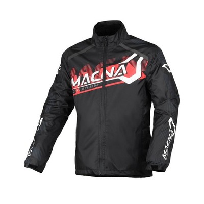 Regenjacke Macna Rainossi wasserdichte Motorrad Regenjacke schwarz rot
