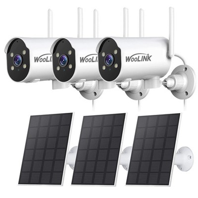 WOOLINK Solar Camera Outdoor Wireless WiFi Security Camera System CCTV Monitor