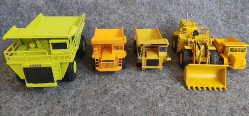 5 Pc Diecast Dump Truck/Loader Lot Euclid R85 B 1:50 Scale NZG CAT 988B ...