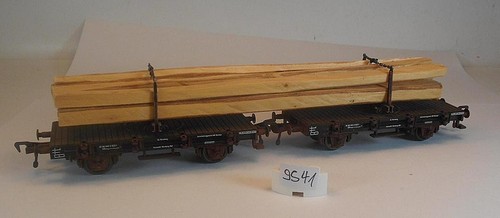 Fleischmann Spur H0 1/87 Nr. 5223 Doppel-Langholzwagen 4-achsig der DB #9541 | Zustand: Gebraucht