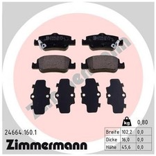 Satz Bremsbeläge Bremsklötze hinten für Toyota Auris E15 E18 Corolla | 911493