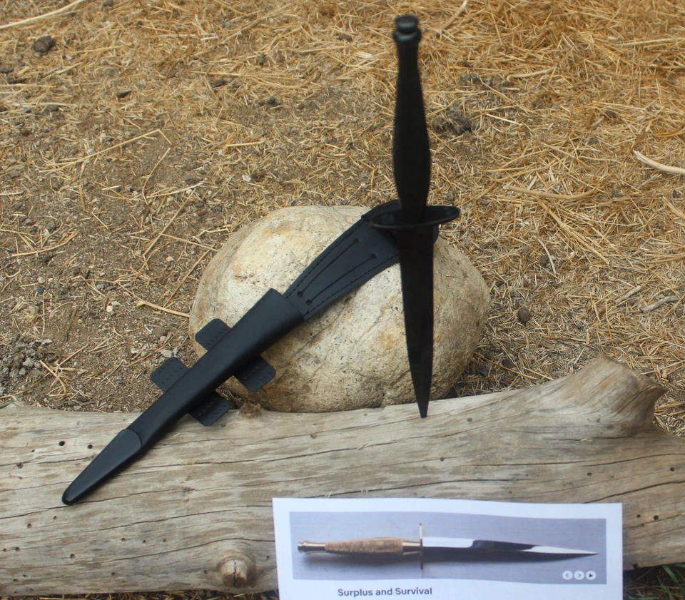 Cuchillo de comando FS del ejército británico genuino, 2ª pat. J. Nowill, hecho en Sheffield Foto 3 de 4