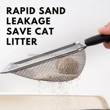 Cat Litter Scooper Metal Scoop Sifter Deep Shovel Cleaner Tool for Cleaning Box