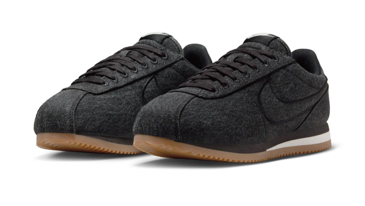 [ナイキ] コルテッツ TXT [W Cortez TXT] ブラック/セイル/ガムライトブラウン/ブラック IM8052-010 Nike Cortez TXT IM8052-010 Black Denim Light Brown Sail Women's