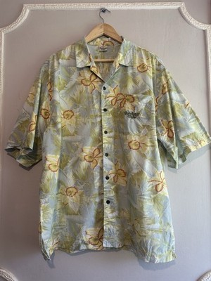 Rainforest Cafe Hawaiihemd Blumen Blätter XL Vintage