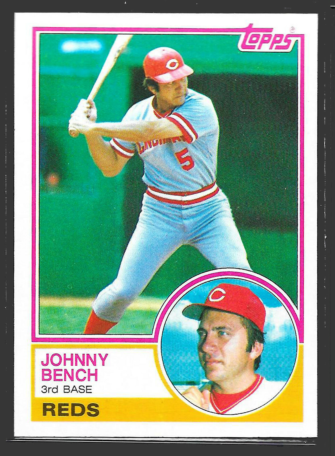 BASEBALL CARD SET BREAK 1983 TOPPS 60 JOHNNY BENCH CINCINNATI REDS