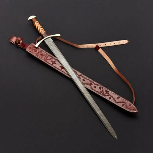 38" VIKING BATTLE SWORD Gift Viking Mythology Custom Handmade - Picture 1 of 4