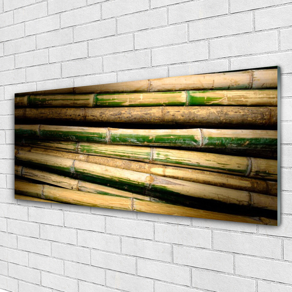 Bambou tableau en verre 125x50 Tulup pour déco cuisine suspendue et salon panoramique