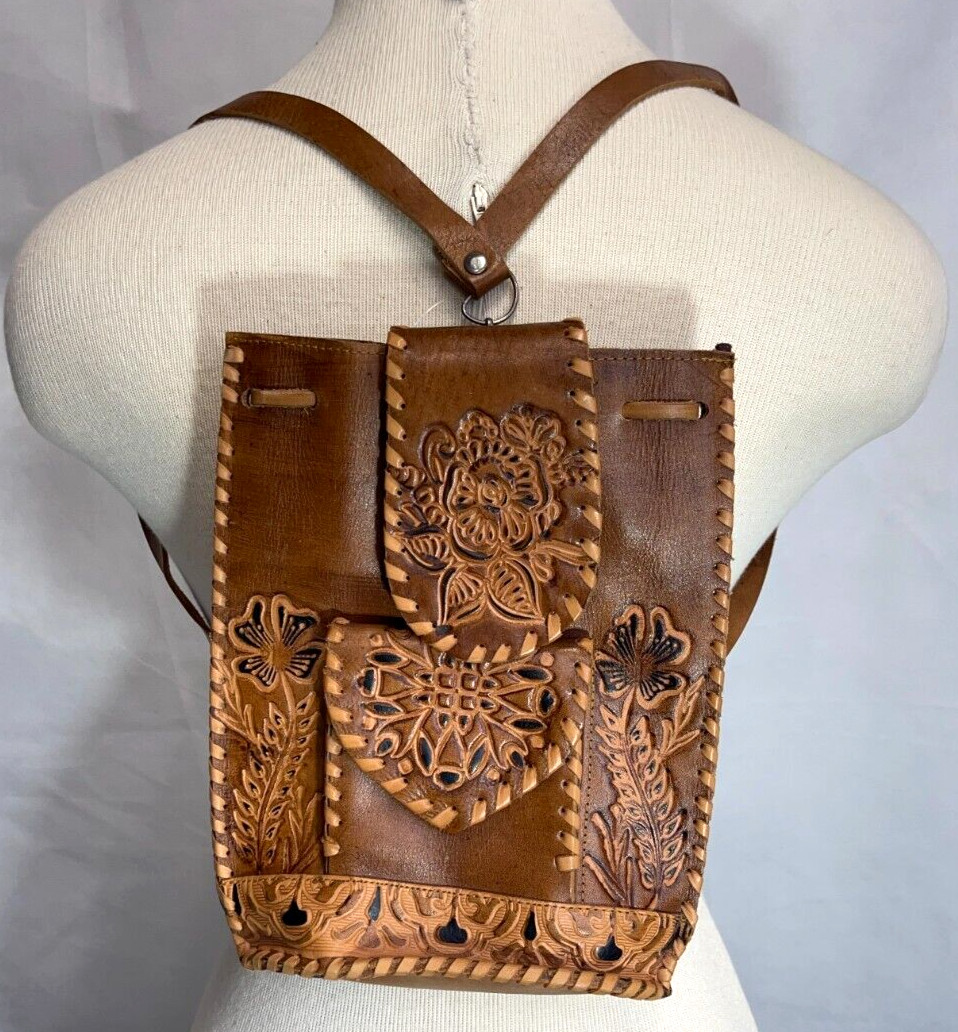 Handmade Leather Mini-Backpack - image 1