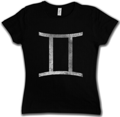 ZODIAC SIGN GEMINI DAMEN T-SHIRT Star Sign Astrology Horoscope