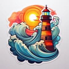 Huge XXXL Car Decal Sticker Lighthouse Decal