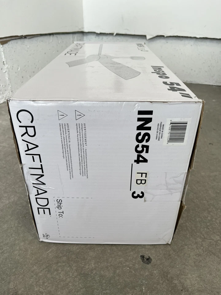 Craftmade INS54FB3 Inspo 54" Ceiling Fan with Wall Control, Flat Black - Image 2 of 4