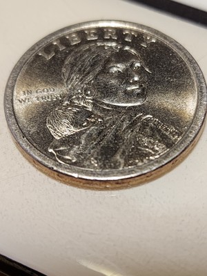 rare 2010 P  Sacagawea $1 Coin Reverse inverted upside down Edge Lettering