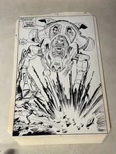 INCREDIBLE HULK #318 comic ART original prod stat BYRNE SPLASH HULKBUSTERS DOC