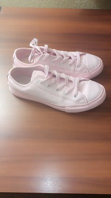 converse pink leather trainers