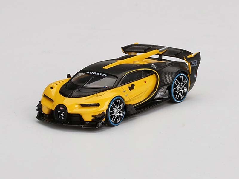 Bugatti Vision Gran Turismo Yellow (Mini GT) 1:64 Scale Model Car - TSM MGT00317