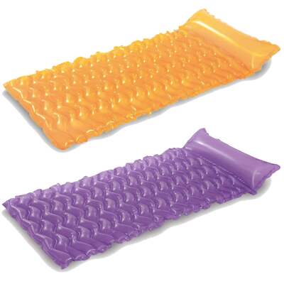 Intex - Tote-N-Float Wave Inflatable Air Mat, (90 inches X 34 inches), (Colors M