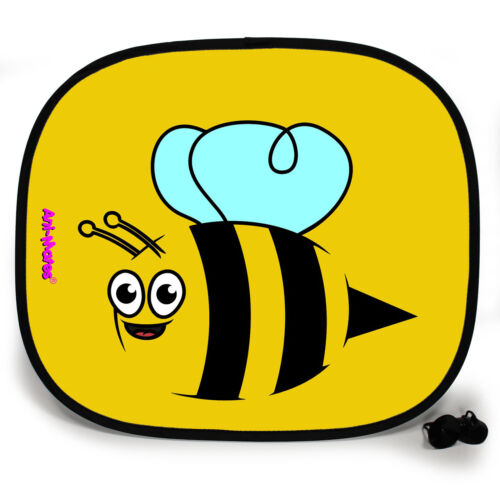 2x Car Side Window Personalised Mesh Sun Shades Visor Sunshade UV Gift Baby Kids - Picture 6 of 80