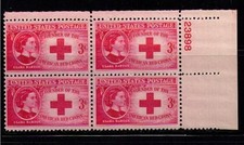 US USA Sc# 967 MNH FVF PLATE # BLOCK Clara Barton Founder American Red Cross