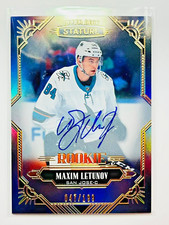2020-21 UD Stature Rookie Autographs #176 Maxim Letunov /199 San Jose Sharks