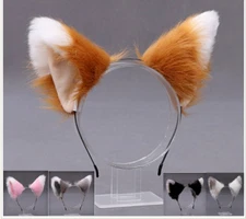 Cute Big Plush Cat Fox Ears Headband Hairband Cosplay Party Anime Costume AU 