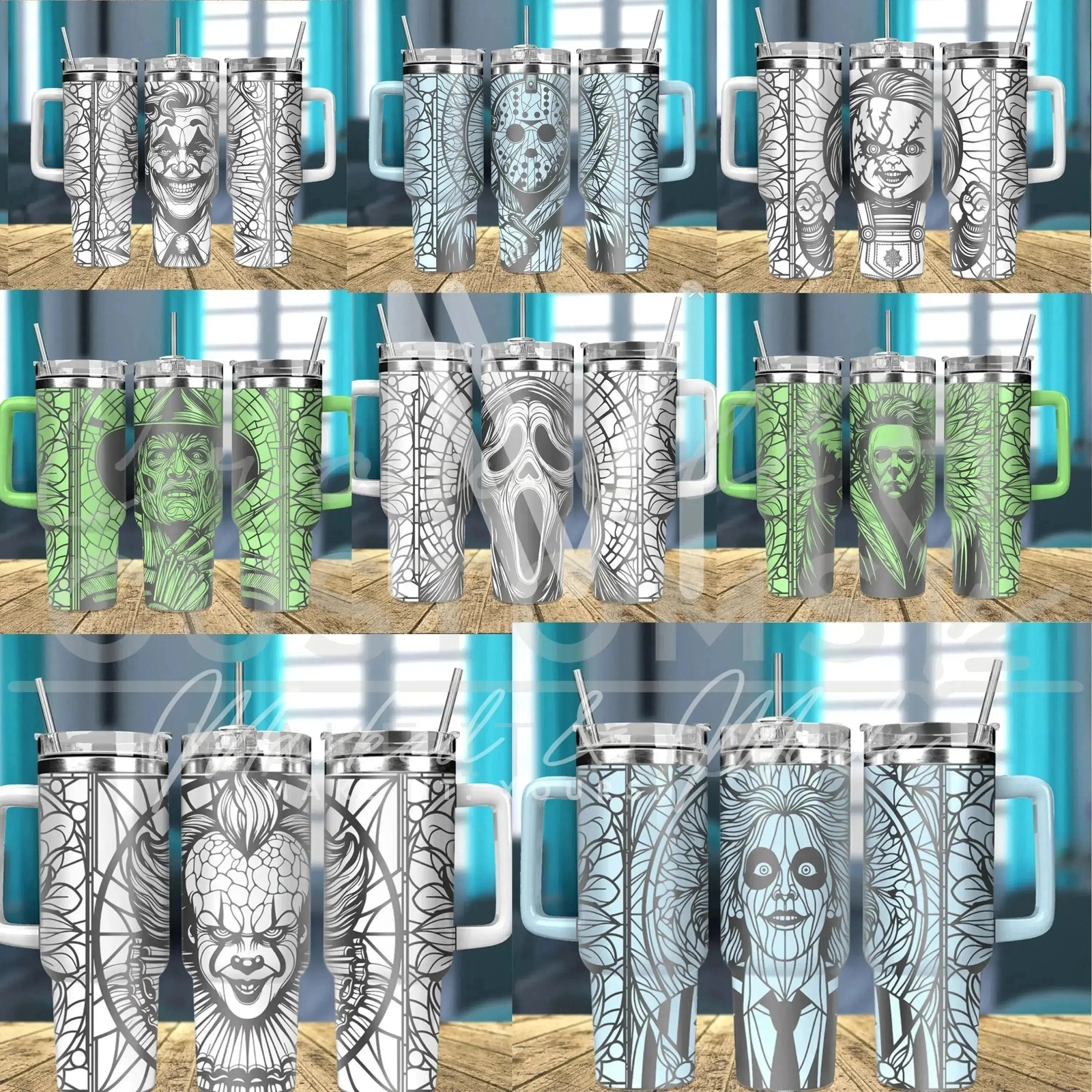 Halloween Tumbler Custom Nightmare Quencher in 30oz 40oz Stainless Steel