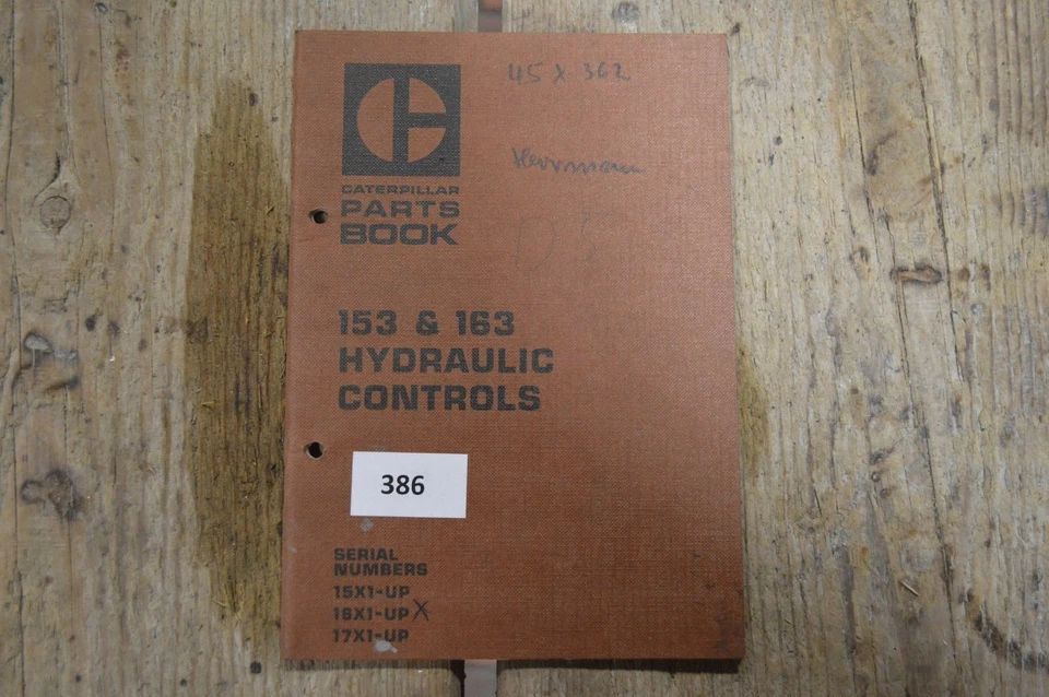 B386 - CATERPILLAR Parts Book - Teile-Katalog für 153 & 163 Hydraulik-Steuerung - Bild 1 von 1