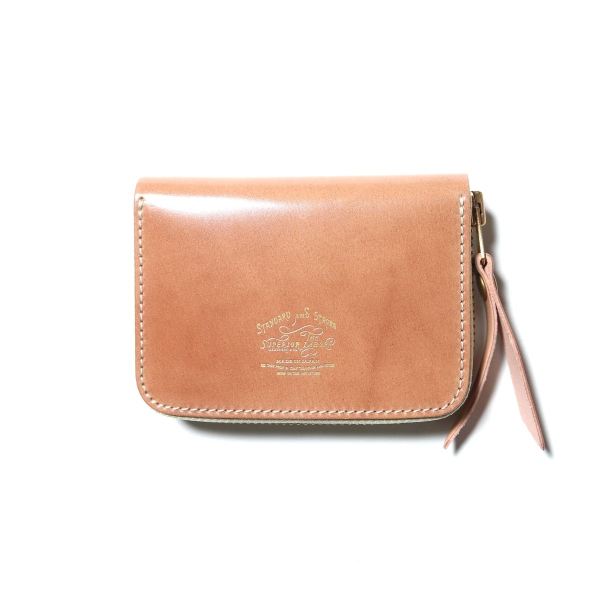 THE SUPERIOR LABOR Cordovan Zip Small Wallet Natural color