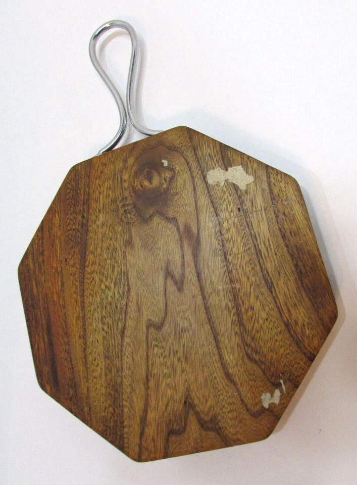 Cuchillo tabla de cortar queso Fred Press azulejos cerámica madera años 80 vintage Foto 2 de 2