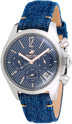 Beverly Hills Polo Club BH7023-03 Damen Armbanduhr Quarz Edelstahl, Analog