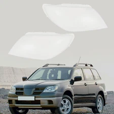 L+R Headlight Lens Cover Clear Headlamp Cover for 2003-2006 Mitsubishi Outlander