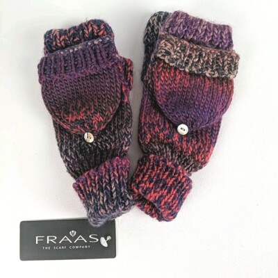 New Fraas Fingerless Gloves 470 Jewel Color 492152 Acrylic Stripes