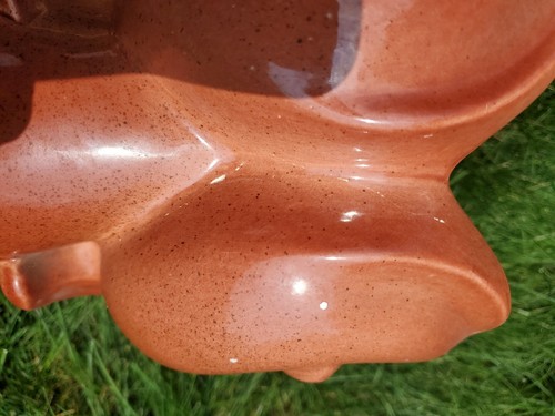 VTG FRANK ENGLE STUDIO Ram Vase Noted Artist Newburgh Indiana 13" MCM - Picture 8 of 11