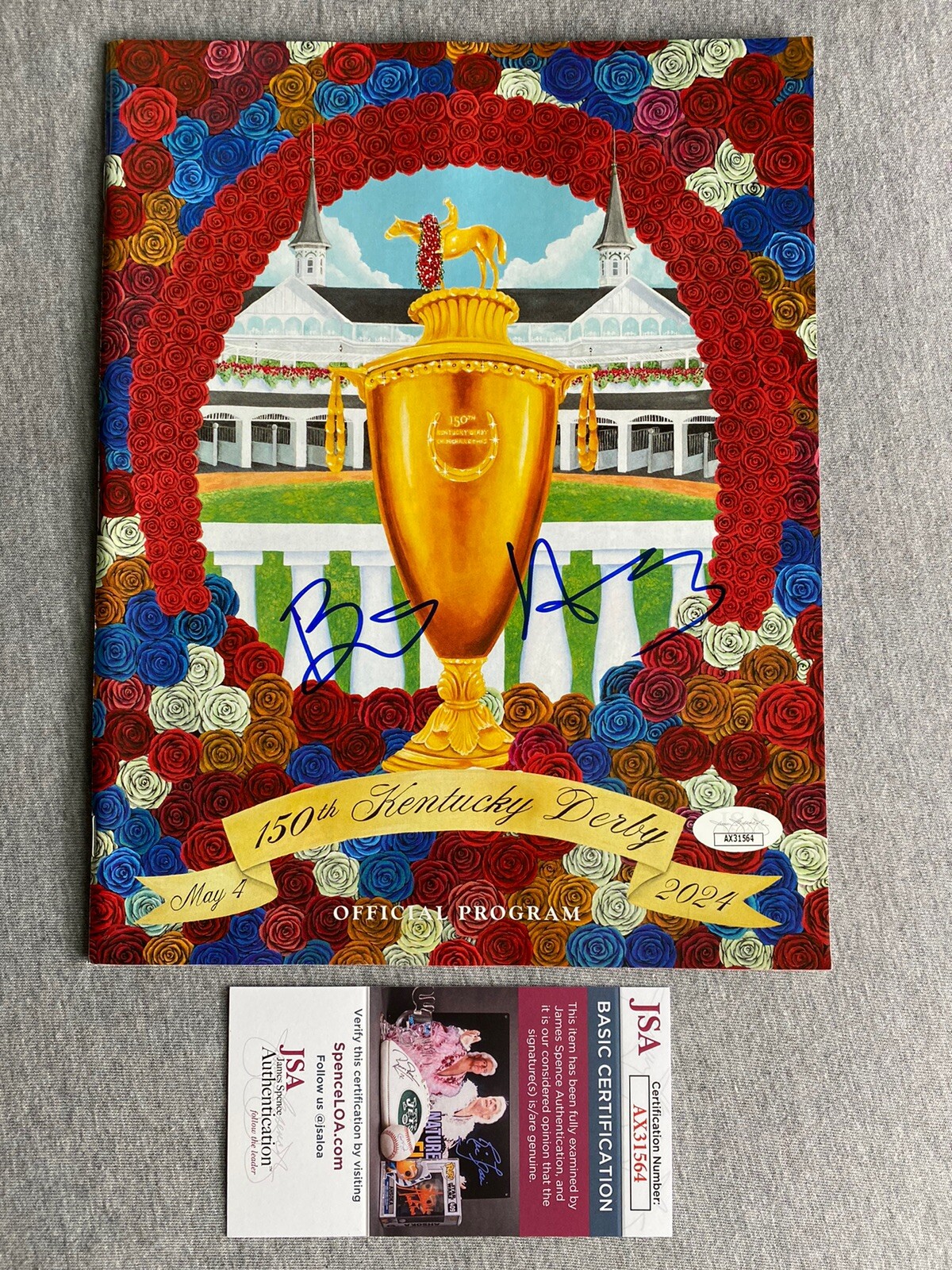 Brian Hernandez Autographed Signed Jockey Jr 2024 Kentucky Derby Program Mystik Dan JSA