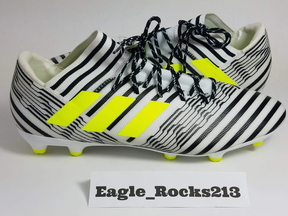 Adidas Nemeziz 17.3 FG Men&#039;s Soccer Cleats S80599 White Yellow Black 13 Zebra eBay