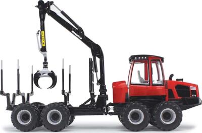 Komatsu 875.1 Forwarder Red and Black 1/32 Diecast Model by