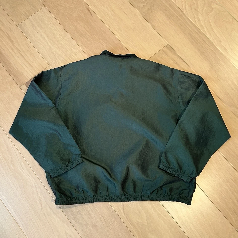 Vintage Surf Style Windbreaker Jacket Milwaukee Brewers Logo Size XL - Image 2 of 4