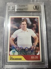 T.J. Otzelberger Signed Stickered Card BAS Iowa State University Rare!! 1/1 ISU 
