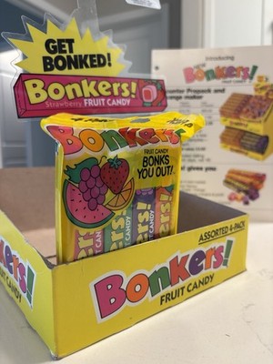 Vintage 1980s Bonkers! Dealer Archive - Sealed 4-Pack / Display / Sheet / Talker