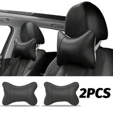 2x Premium Car Seat Head Neck Rest Support Cushion Pad Headrest Bone Pillow UK
