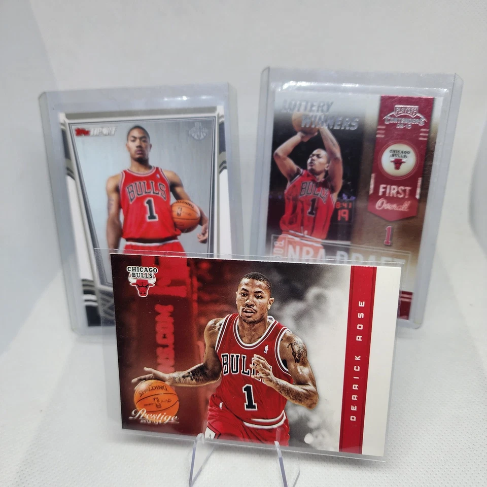 Lote de 26 tarjetas de novato Derrick Rose inserciones Chicago Bulls Bowman cromo fleer Foto 2 de 4