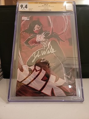 Silk #1 Cgc 9.4 2x Signed By Zeb Wells And Leirix Li