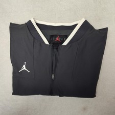 Nike Jordan Jacket Mens Small Gray Coaches Mesh Short Sleeve 1/4 Zip CV5858